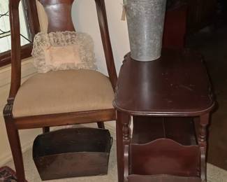 Mahogany Side Chair - Side Table