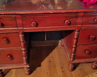 Cherry Wood Desk with 7 Drawers would make Great Vanity as well