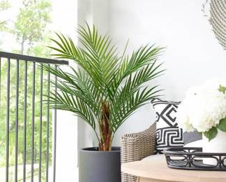 2 Set Fake Palm Tree 3ft Tall with 13 Lifelike Trunks