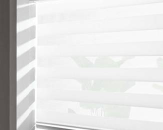 Linkcoo Zebra Blinds Roller Shades for Windows, Off White, Width 30in
