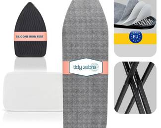 Tidy Zebra Extra Sturdy Compact Ironing Board Full Size