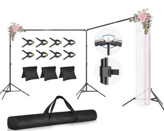 GLOSHOOTING Backdrop Stand, Photo Video Studio 20 x 7 Feet Heavy Duty