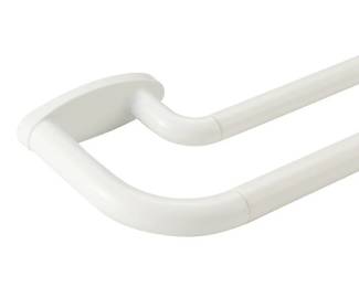 Double Curtain Rods White