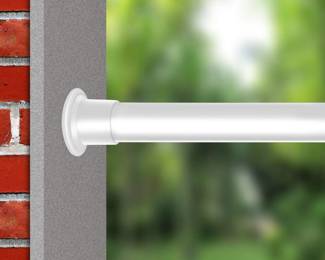 ALLZONE Heavy Duty Tension Curtain Rod for Windows, 83 to 123 Inches, White