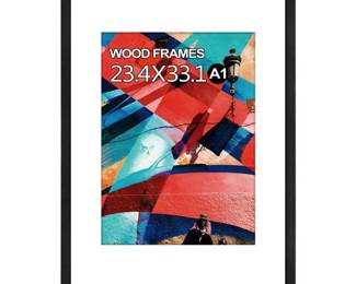 POUKROO 12x36 Picture Frame Brown
