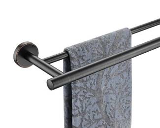 JQK Double Bath Towel Bar, Oil Rubbed Bronze