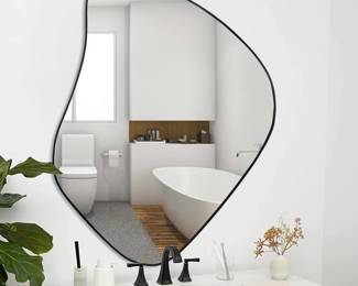 DAOYIJIAJU Irregular Mirror, 34 x 26.4 Inches