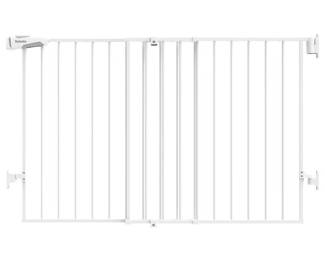 Babelio 31.5-55 Inch No Bottom Bar Baby Gate Extra Wide, White