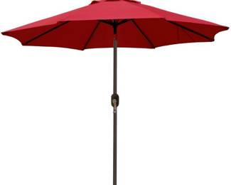 Blissun 9ft Outdoor Patio Umbrella, Red