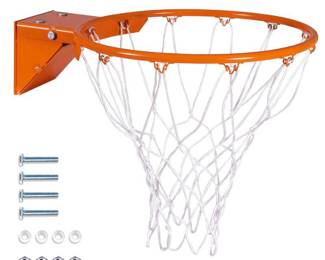 GoSports Regulation 18 Inch Steel Breakaway Basketball Rim - Use for Replacement or Garage Mount - Retail: $88.5