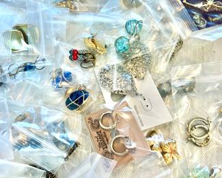 Variety of costume jewelry, watches and a few pieces of gold and sterling.