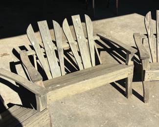 Vintage 3-Piece Adirondack Furniture Set