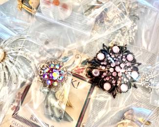 Variety of costume jewelry, watches and a few pieces of gold and sterling.