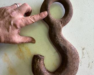 Huge Antique Iron Hook