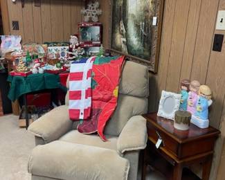 Recliner, nice side table