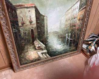 Large original oil painting, large size , of Venice