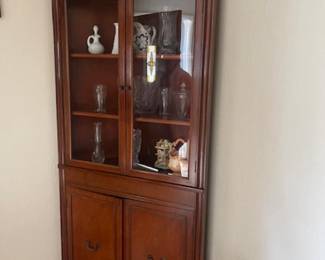 Mahogany corner cupboard