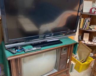 Contemporary TV, Vintage Console.  As is