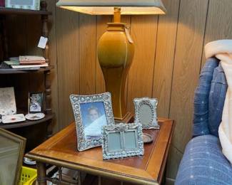 Ceramic lam on end table