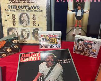 VINTAGE RECORDS-JIMMY BUFFETT LINDA RONSTADT, BEATLES AND MORE
