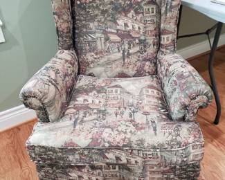 ARMCHAIR WITH TAPESTRY FABRIC