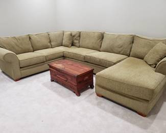 GREEN SECTIONAL SOFA
