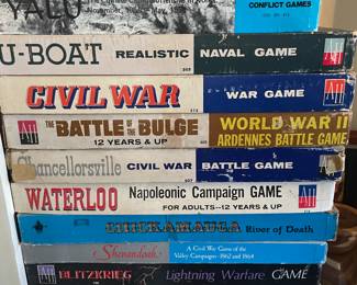 This is just a few of the military and other vintage games available at this sale..............