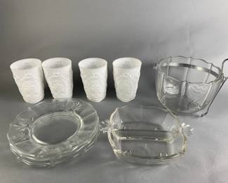 Lot 48 || Fostoria Jenny Lind Milk Glass & Baroque Lot