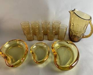 Lot 71 || Fostoria Karnak Amber Juice Glasses & More!