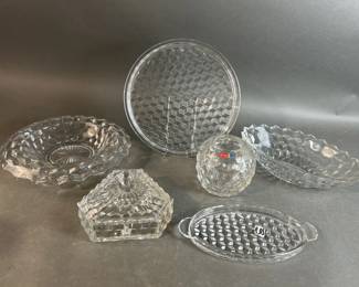 Lot 28 || Vintage Fostoria American Serving Trays & Bowls