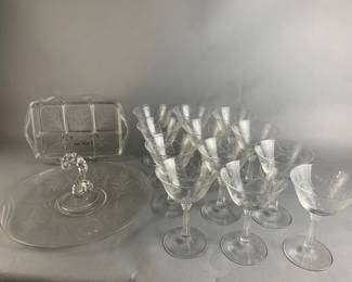 Lot 35 || Fostoria Coronet Cynthia Etched Glasses & More!