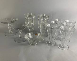 Lot 102 || Fostoria Baroque Crystal Candle Holders & More!
