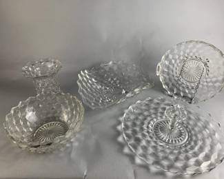 Lot 27 || Fostoria American Curved Centerpiece Bowl & More