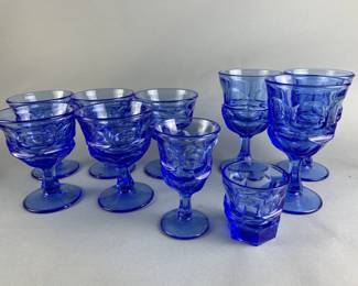 Lot 56 || Fostoria Cobalt Blue Argus Henry Ford Museum Lot