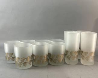 Lot 84 || Fostoria Frosted Seashell Glasses