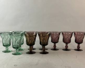 Lot 72 || Fostoria Jamestown Swirl Glasses: Various Colors