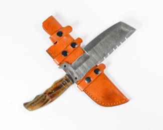 Lot 103l || Handmade Damascus Steel Bowie Knife