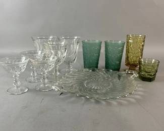 Lot 92 || Fostoria Colony Swirl Glasses & More