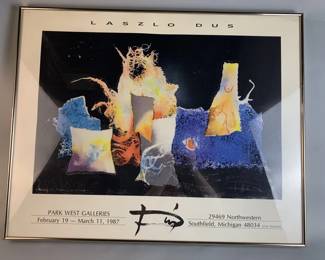 Lot 15 || Vintage Laszlo Dus Art Gallery Poster