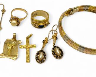 18K Yellow Gold Assorted Jewelry