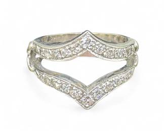 14K White Gold & Diamond Ring Jacket