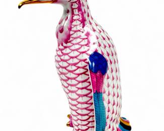 Herend Pink Penguin Porcelain Figurine