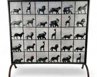 Attributed to Atelier Marolles Fireplace Screen