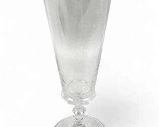 Lalique France Lucca Pattern Crystal Vase