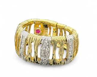 Roberto Coin Elephant Skin 18K & Diamond Ring