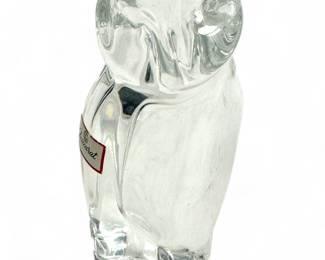 Baccarat Mid-Century Barn Owl Paperweight/France
