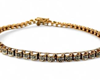 10K Rose Gold & Diamond Tennis Bracelet
