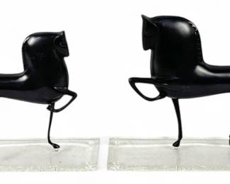 (2) Etruscan Style Bronze Horses