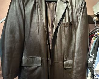 Dark Brown Leather Coat