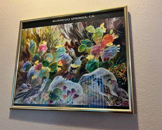 Framed Watercolor Print "A Borrego Gathering" by Robert Fleming